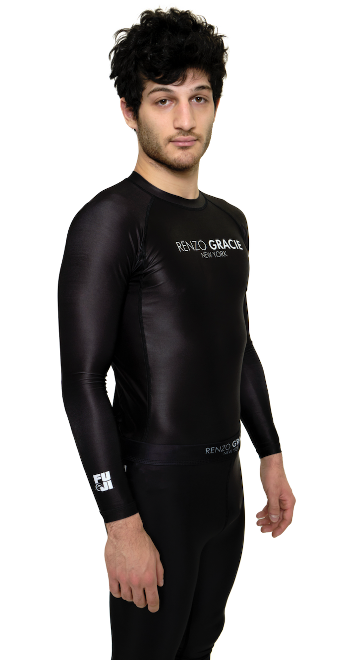 Renzo Gracie Standard Long Sleeve Rashguard - Black