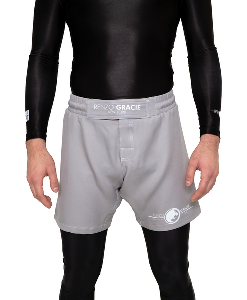Renzo Gracie Standard Fight Shorts - Grey