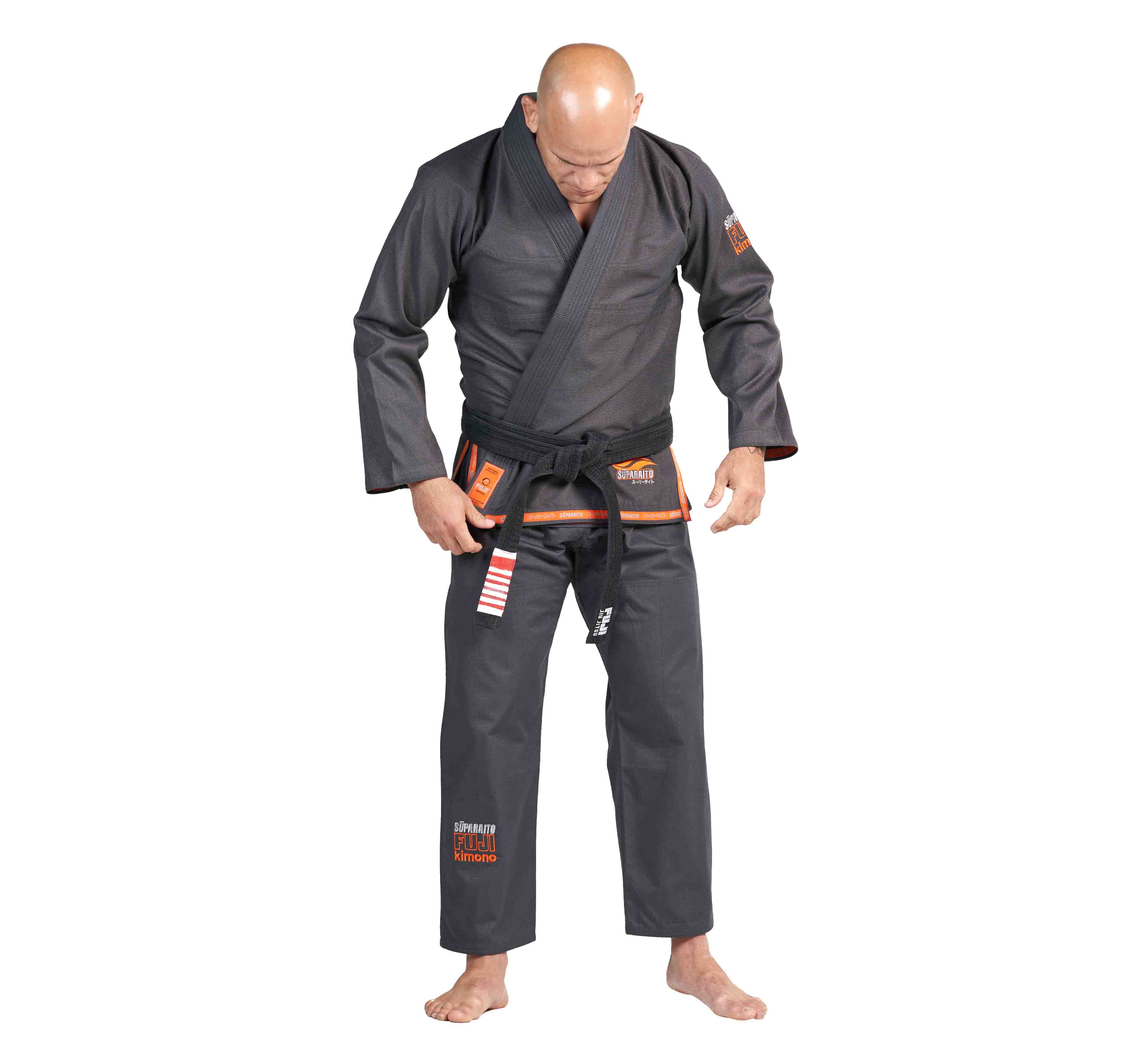 Suparaito BJJ Gi Dark Grey/Orange