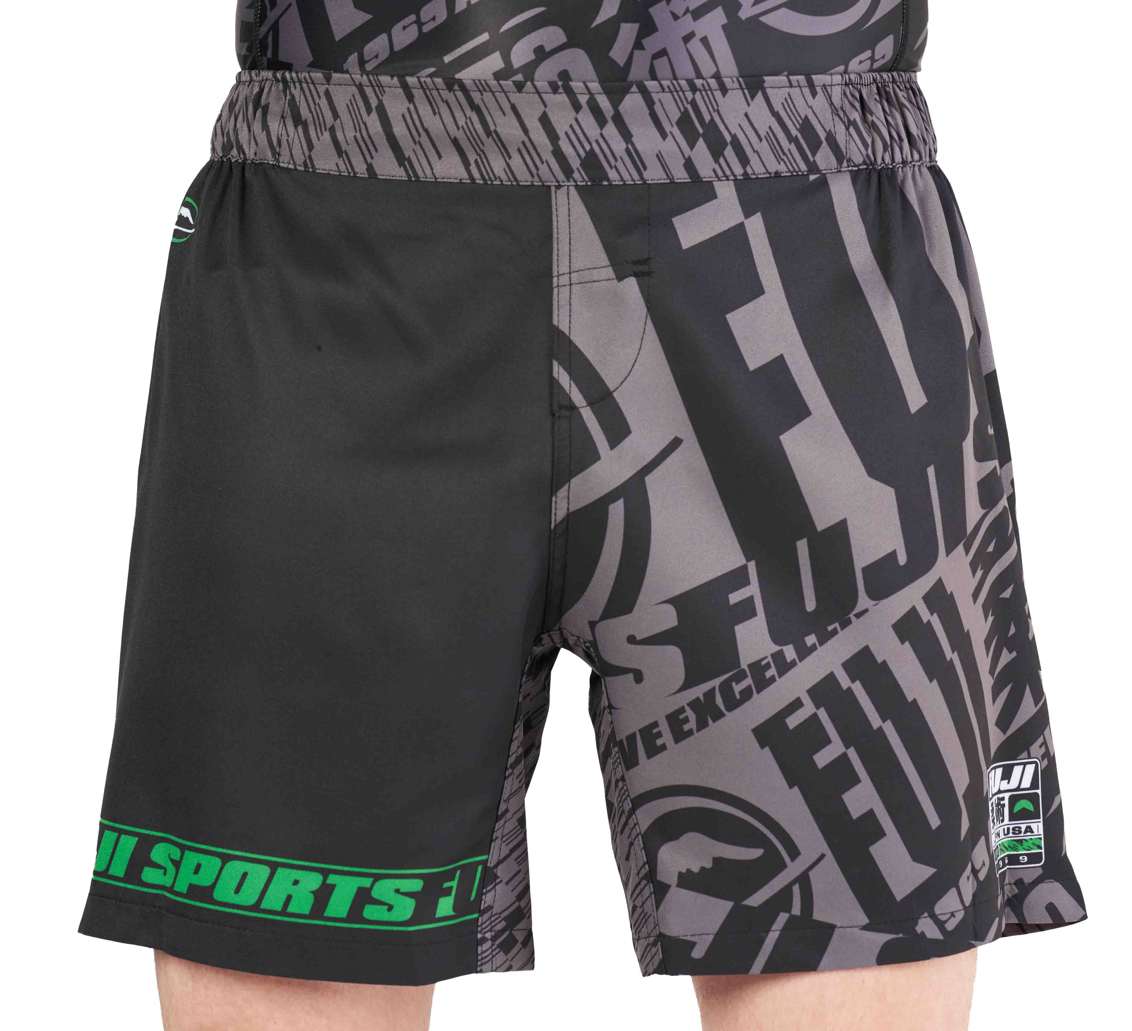 High Impact Lightweight Shorts Black/Green