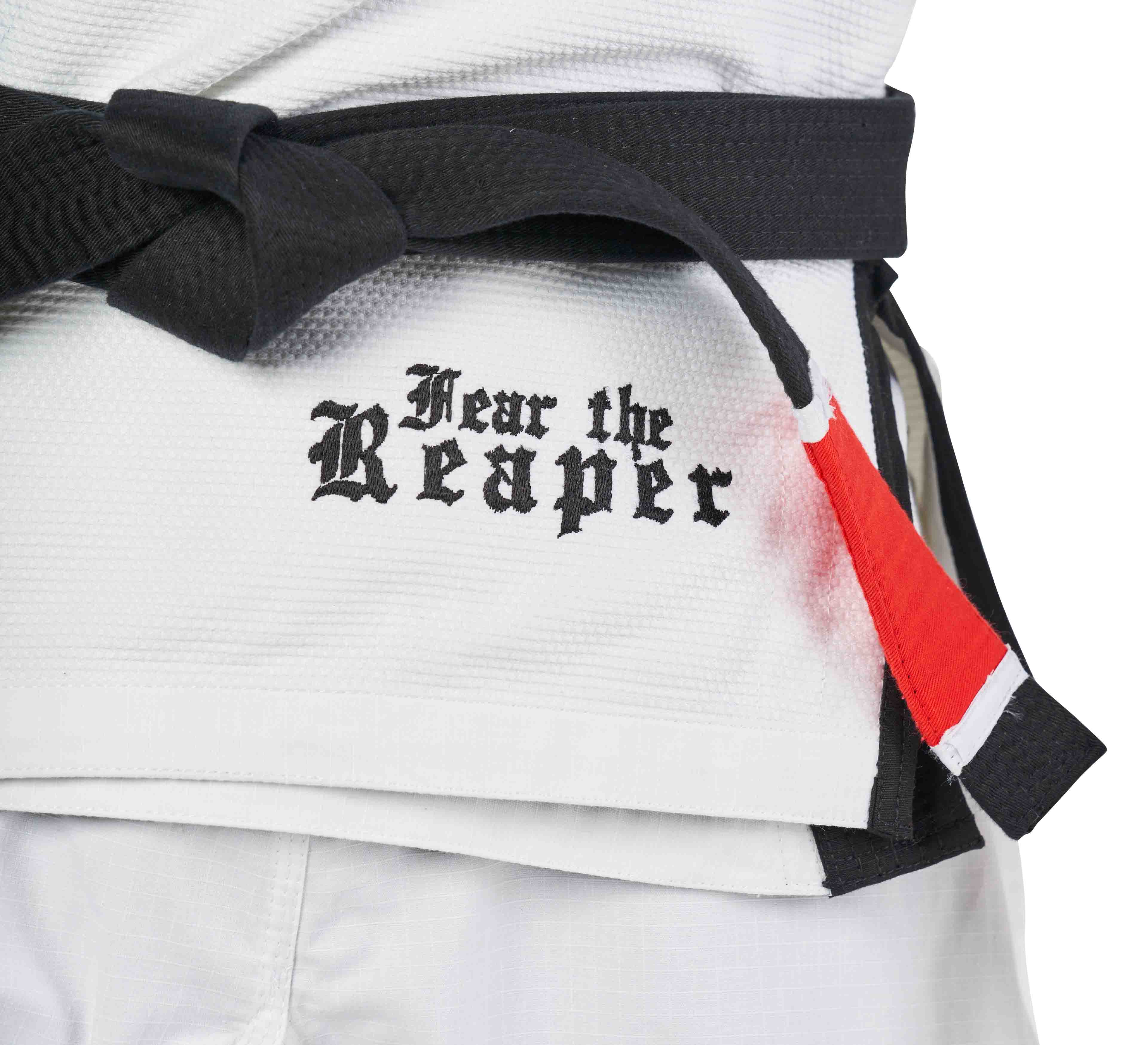 Sekai 2.0 BJJ Gi Fear The Reaper Edition White