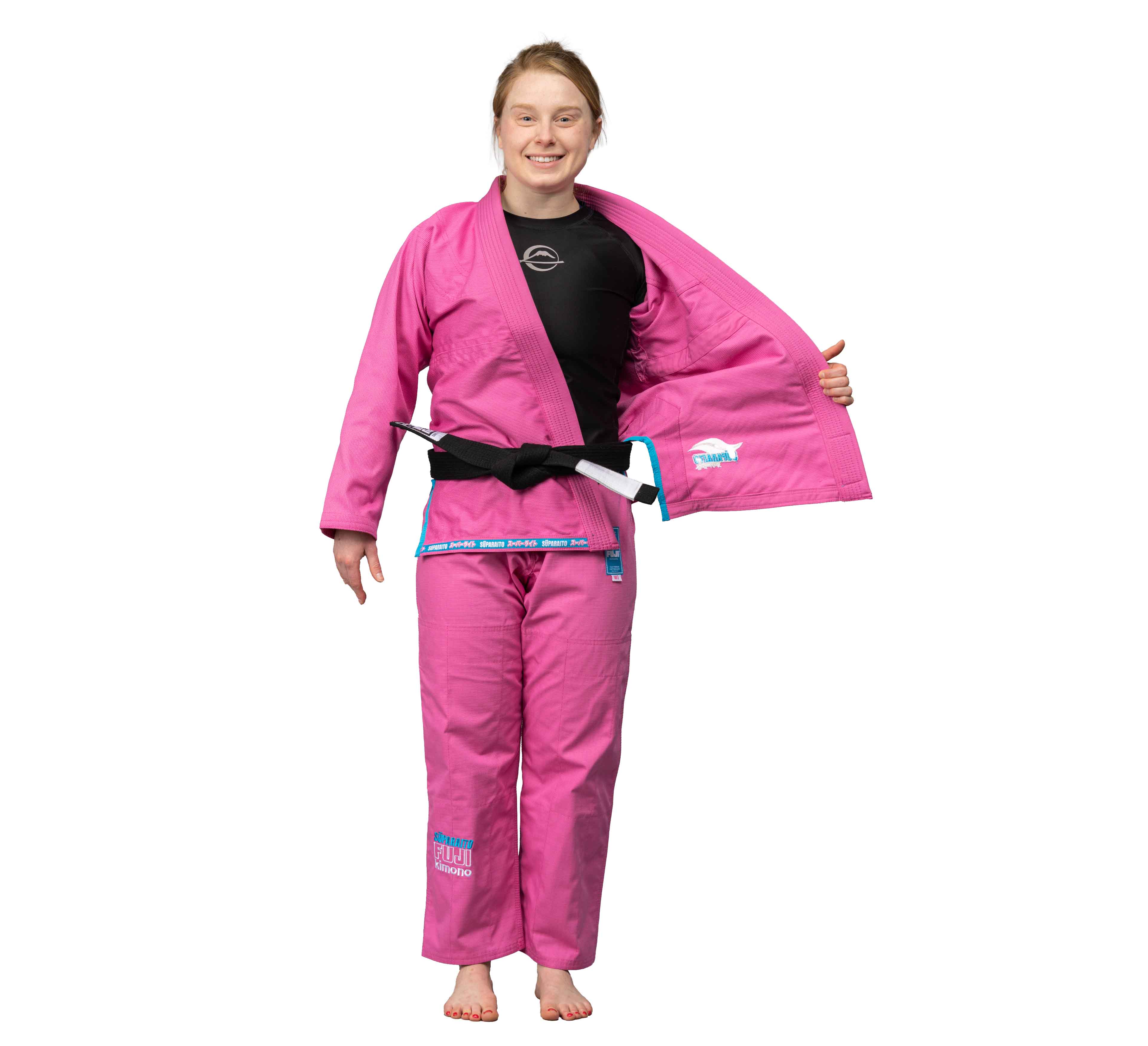 Suparaito Womens BJJ Gi Pink Blue