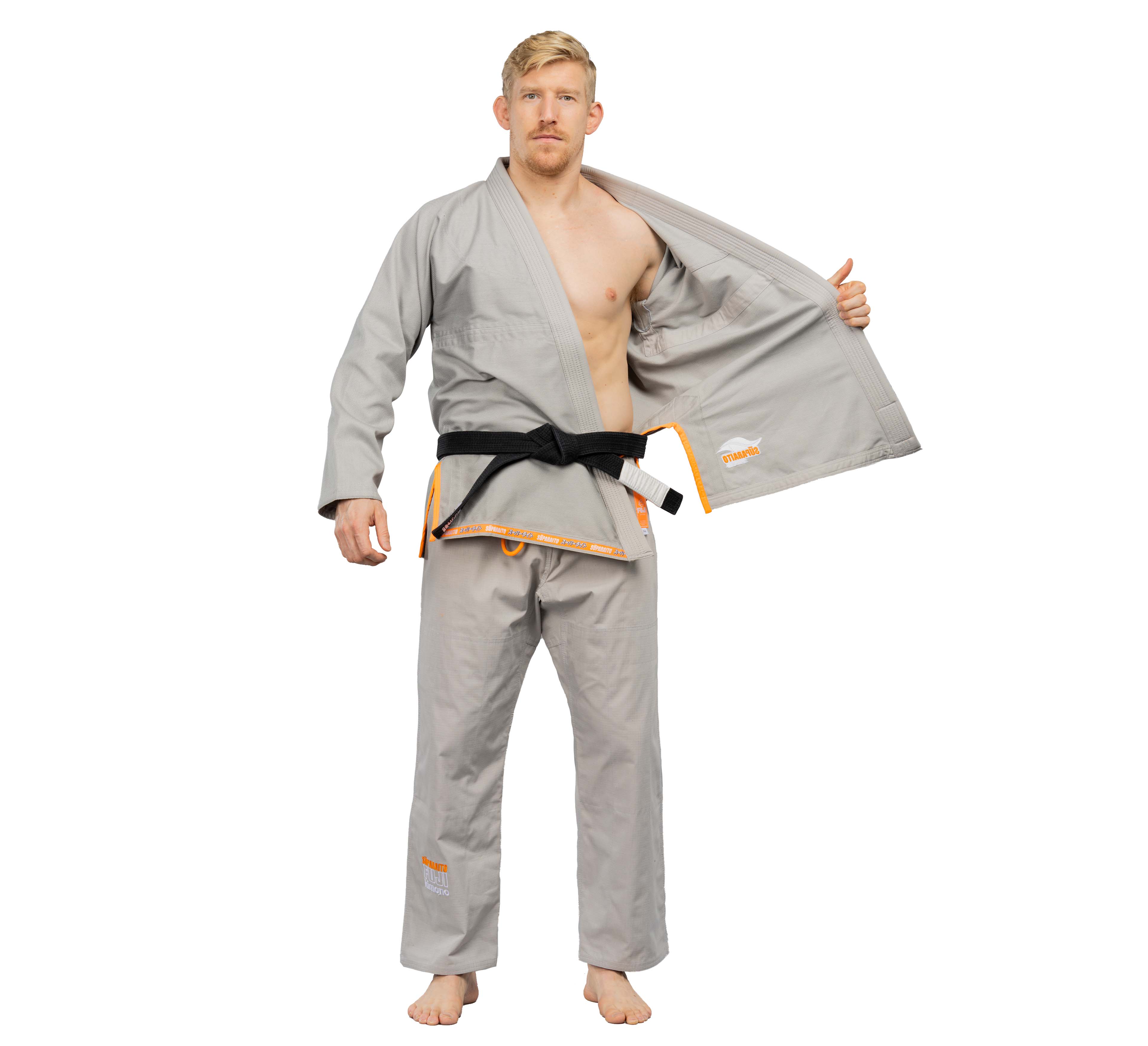 Suparaito BJJ Gi Grey/Orange