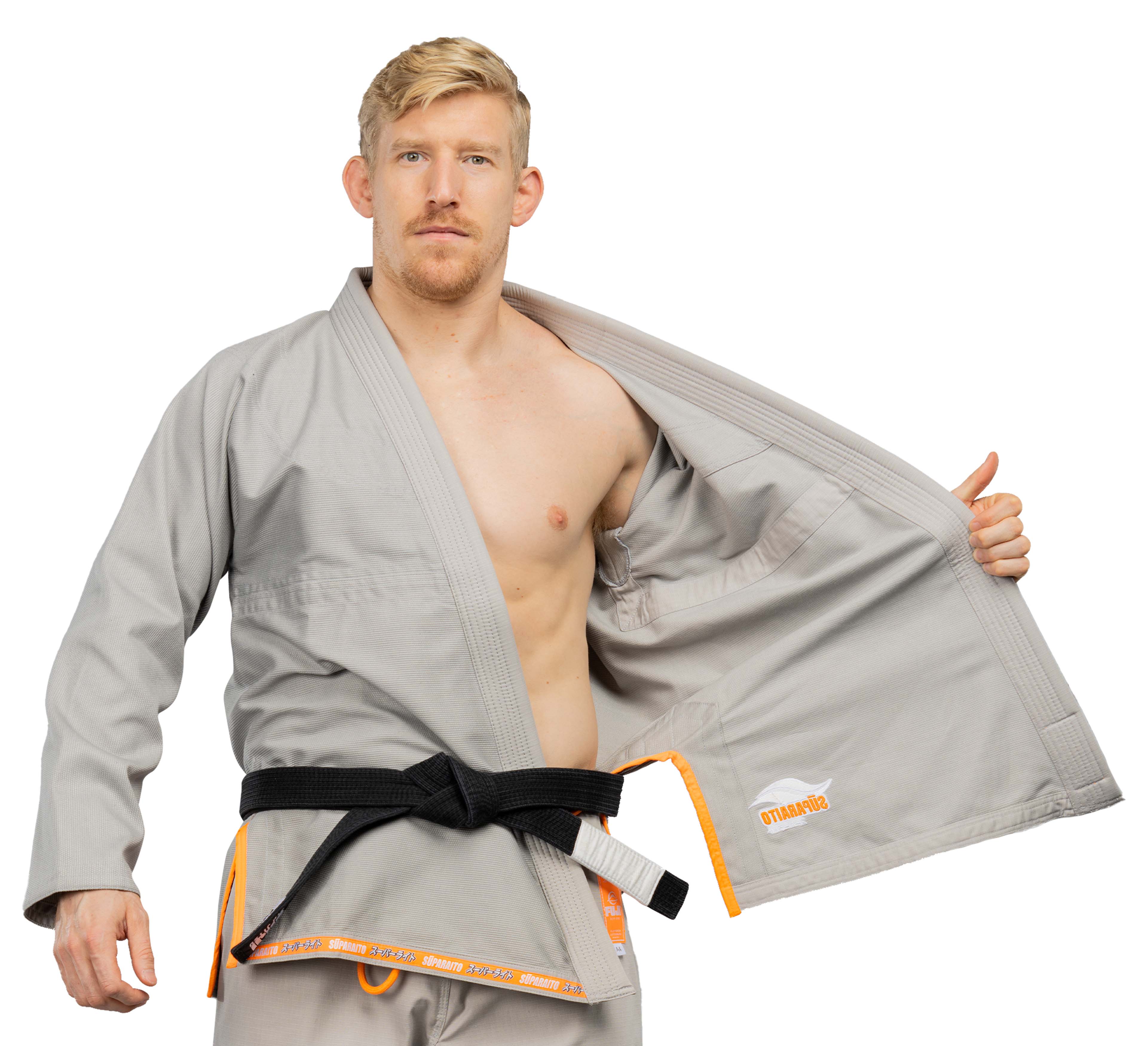 Suparaito BJJ Gi Grey/Orange