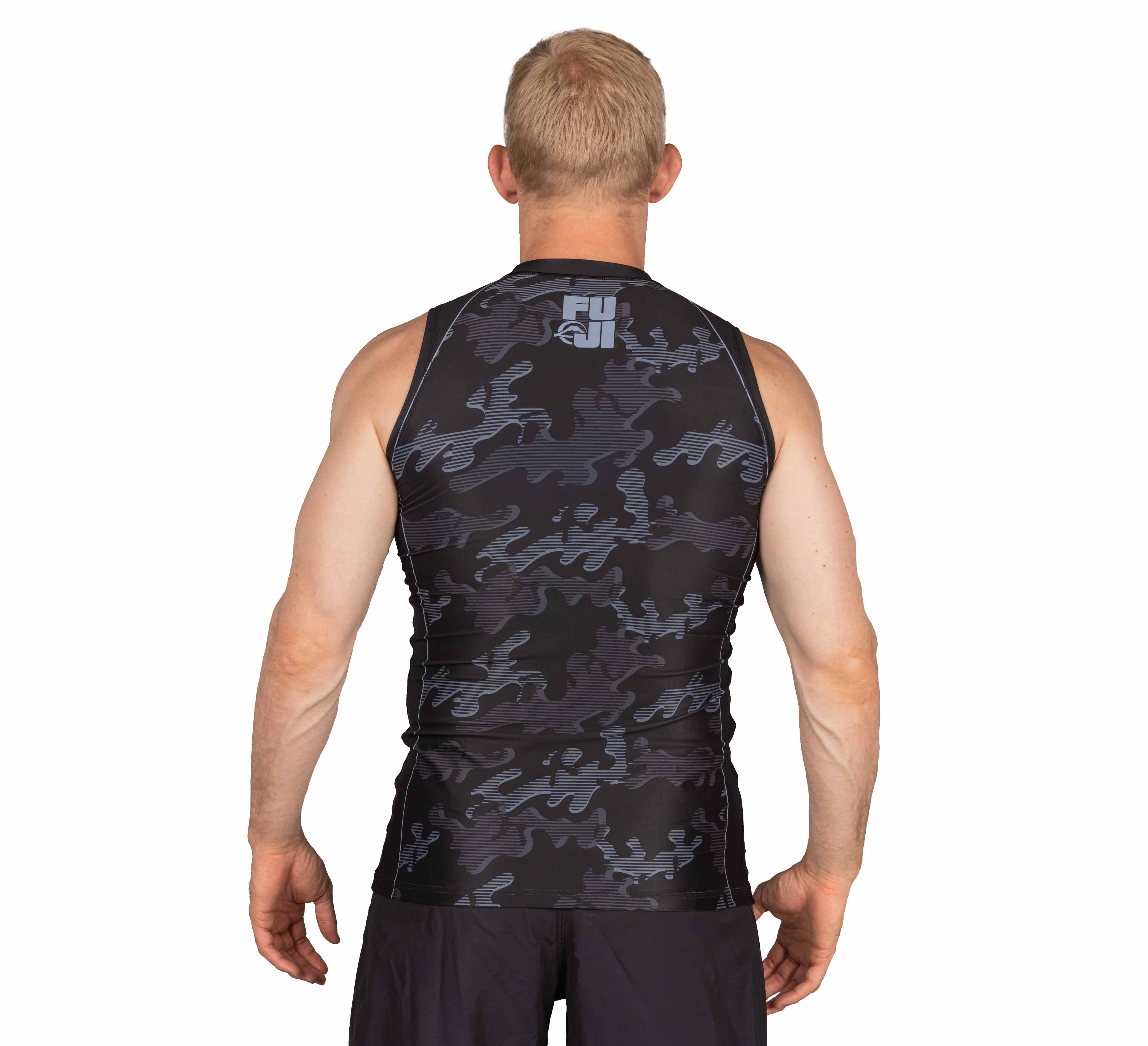 Combat Camo Sleeveless Rashguard Black