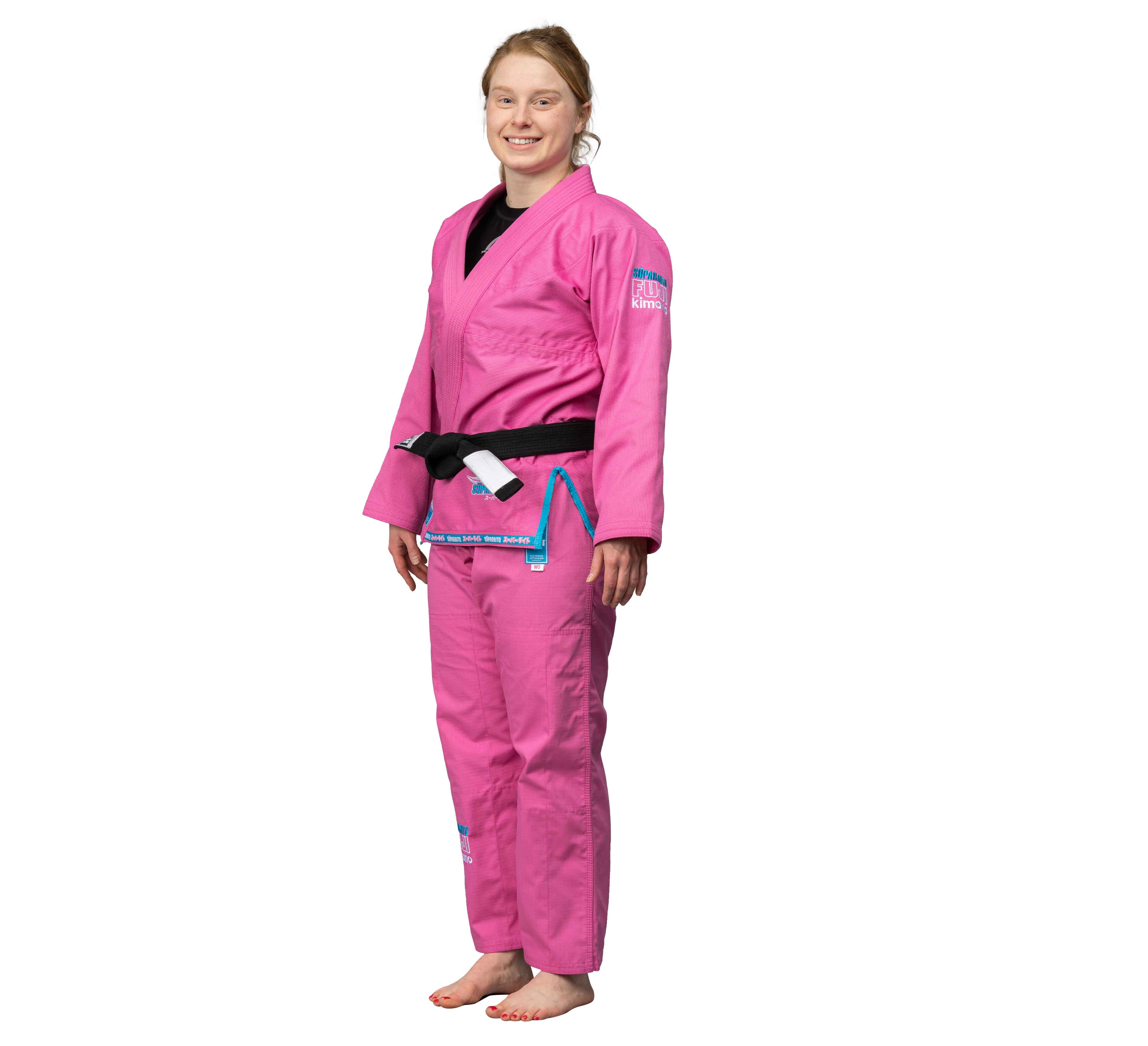 Suparaito Womens BJJ Gi Pink Blue