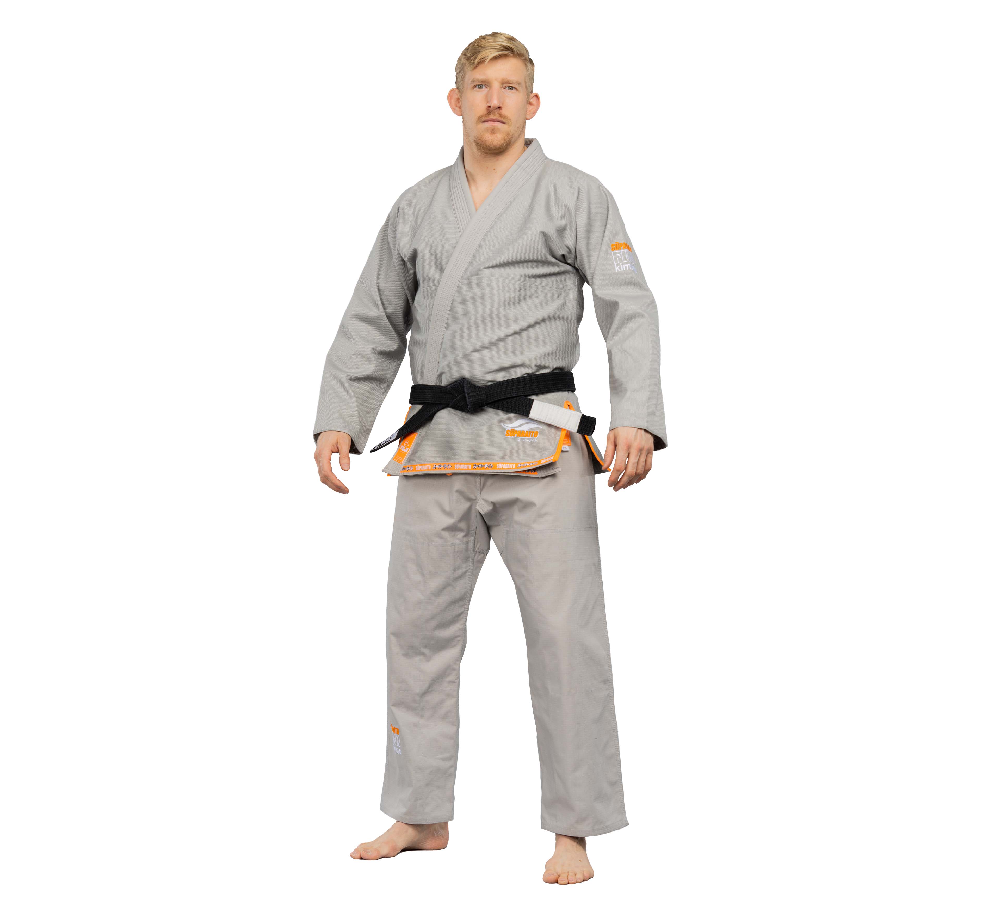 Suparaito BJJ Gi Grey/Orange