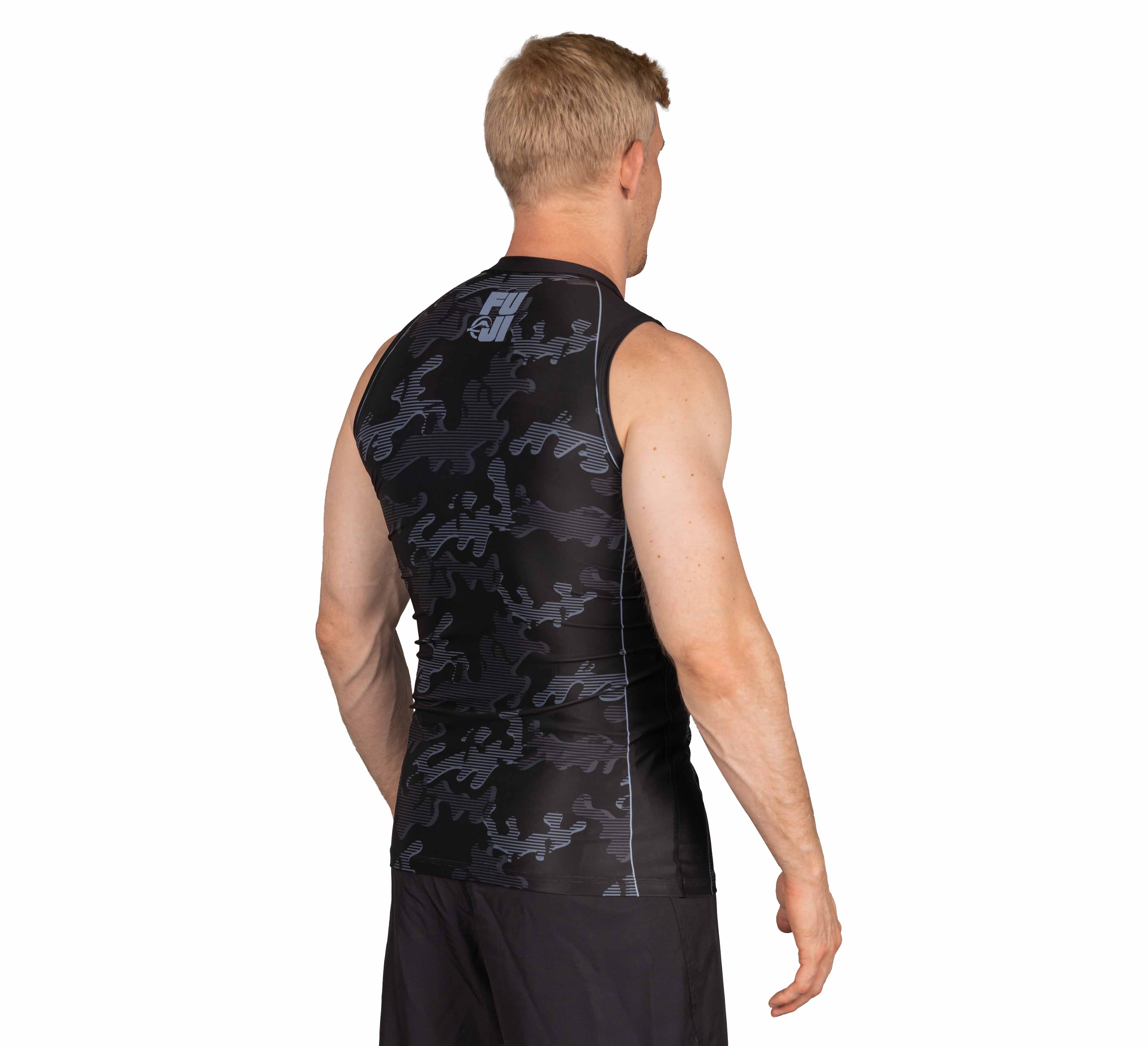 Combat Camo Sleeveless Rashguard Black