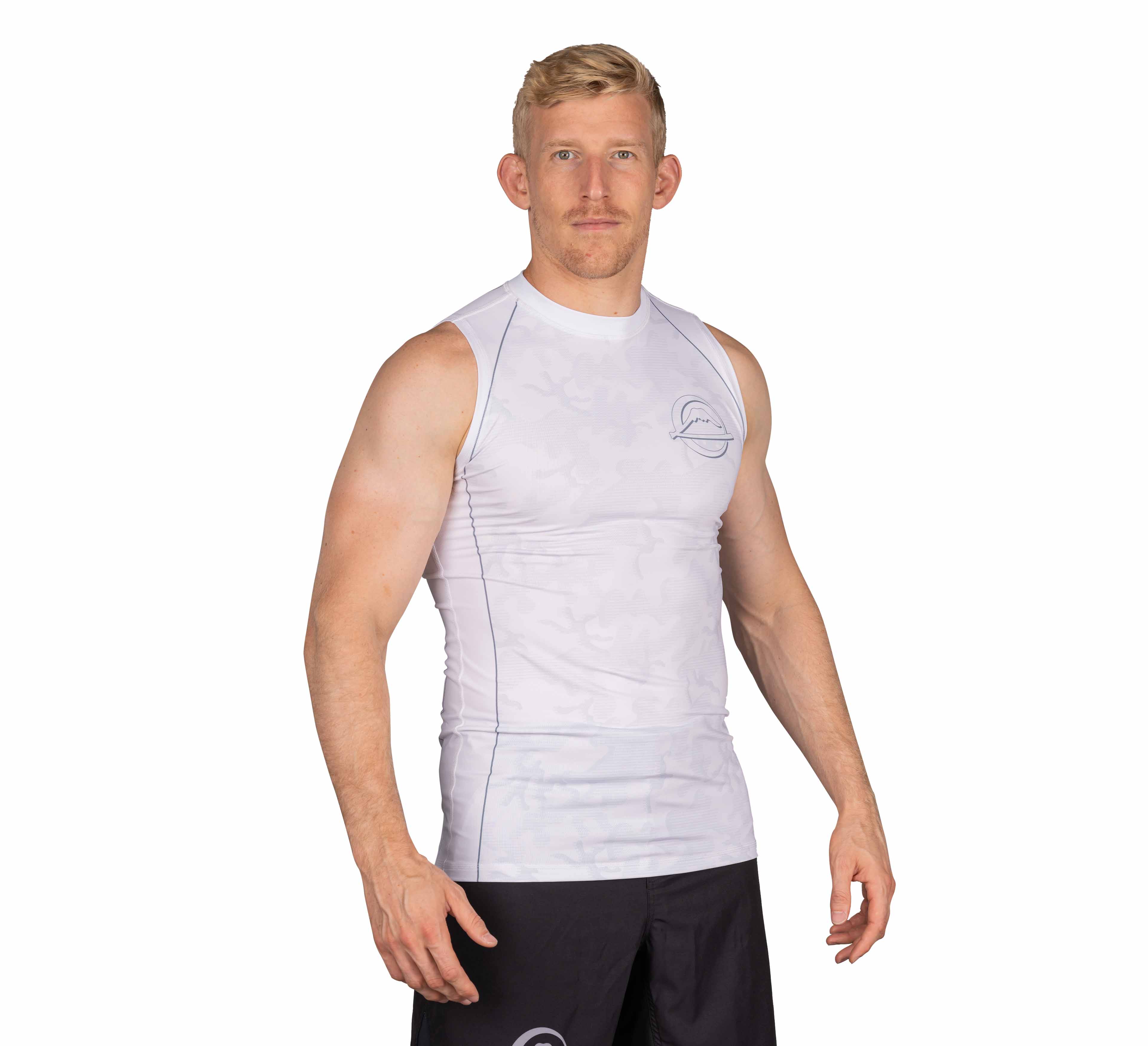 Combat Camo Sleeveless Rashguard White