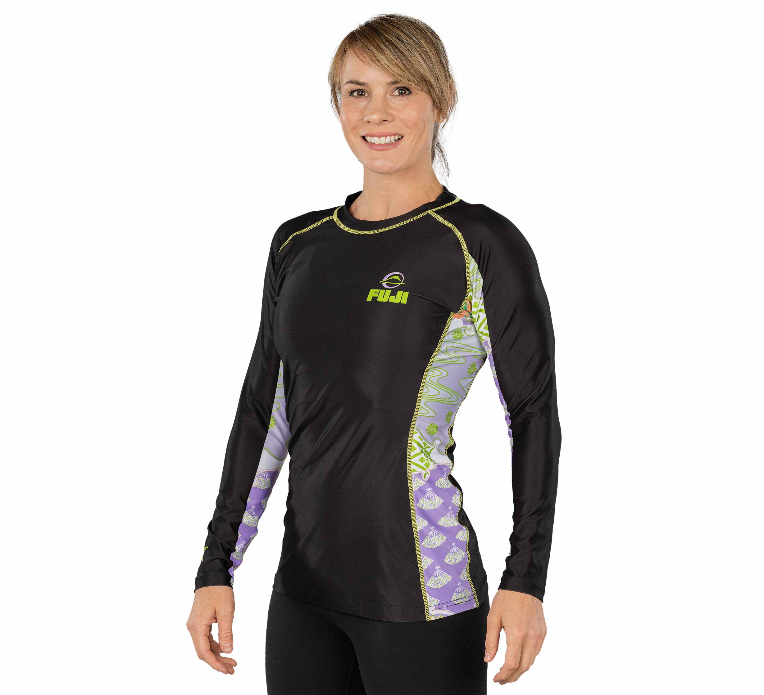 Kimono Womens Long Sleeve Rashguard Green