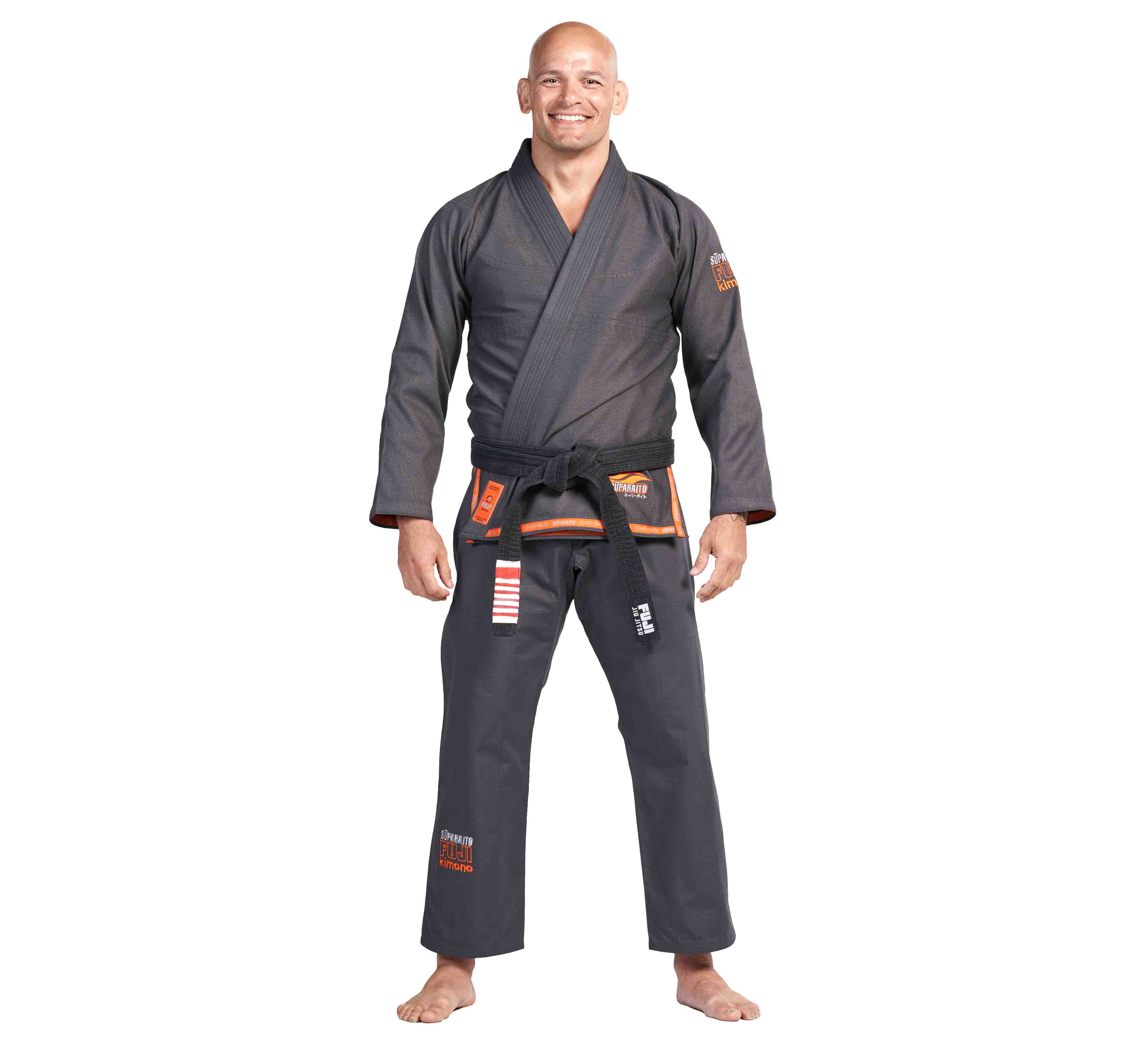 Suparaito BJJ Gi Dark Grey/Orange