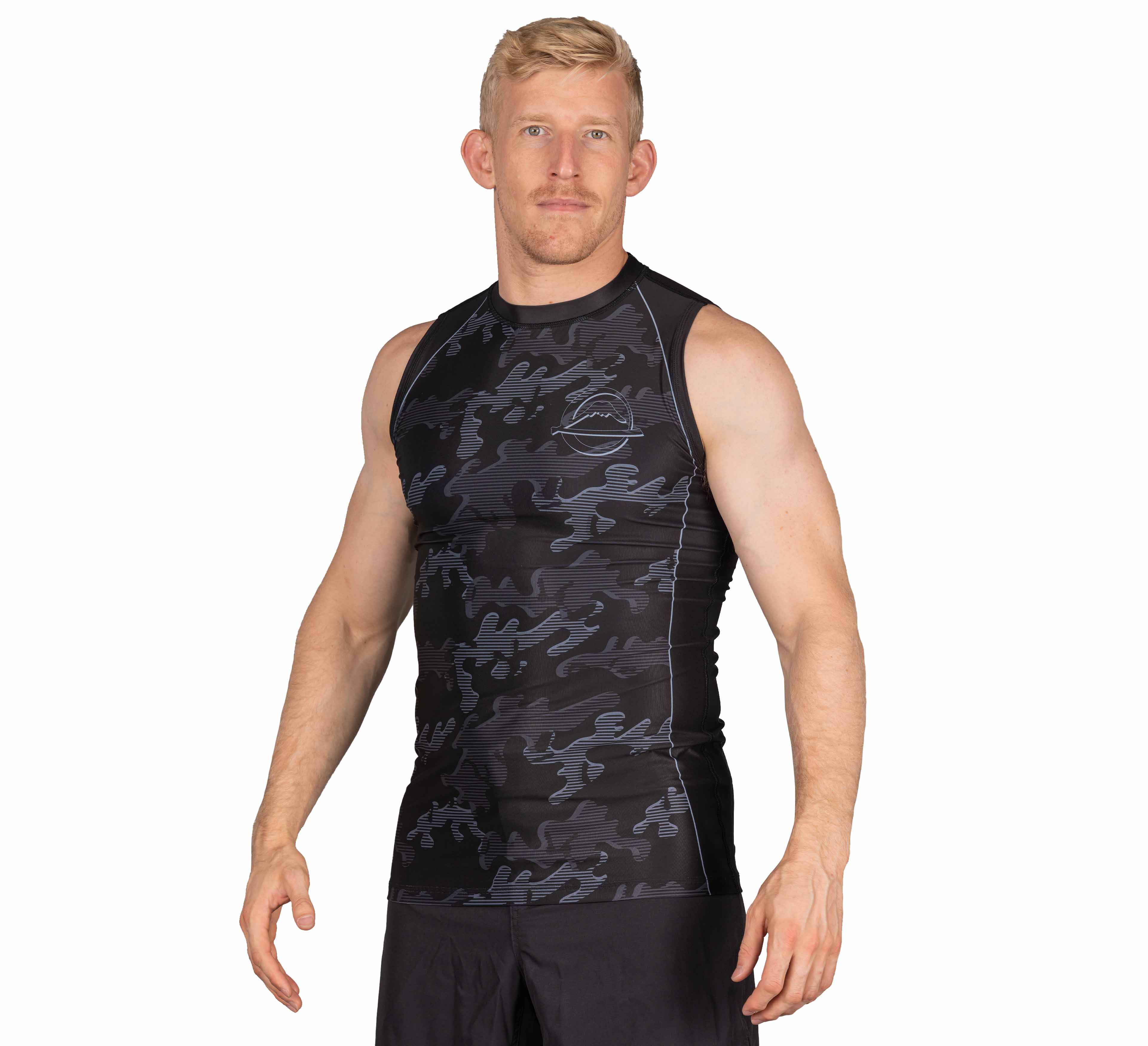 Combat Camo Sleeveless Rashguard Black