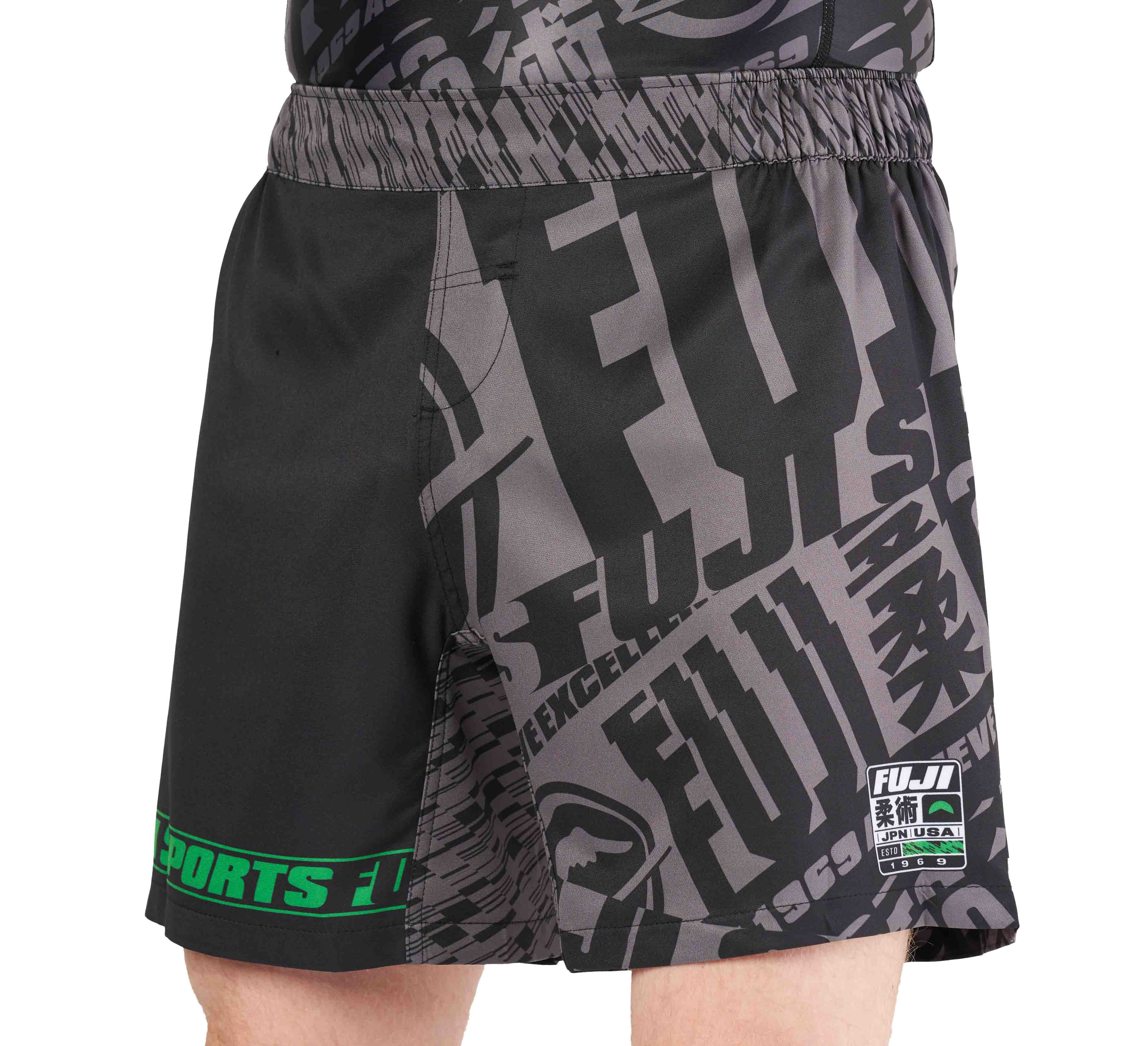 High Impact Lightweight Shorts Black/Green