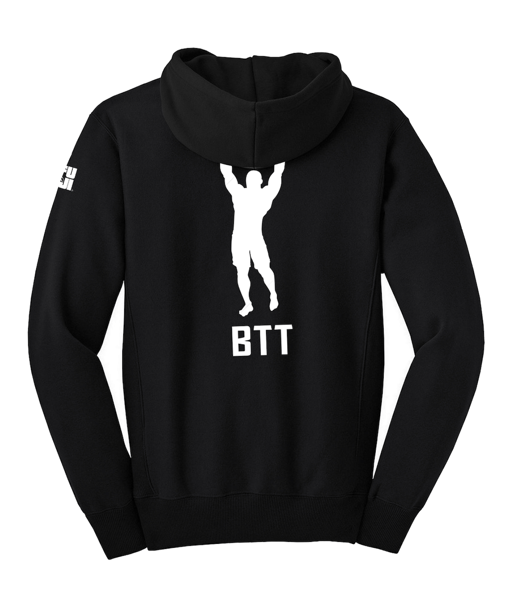 BTT Collegiate Black Zip Hoodie ADULT