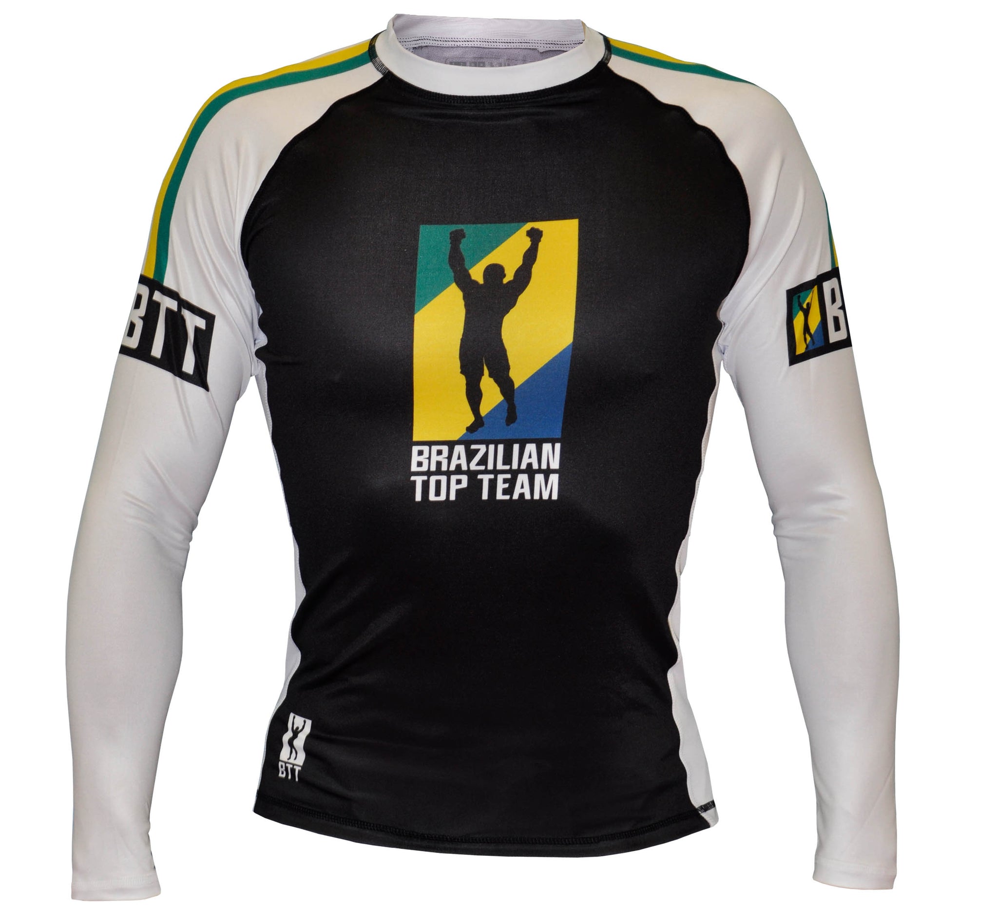 Brazilian Top Team Ranked Rash Guard Black Long Sleeve