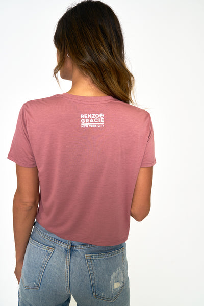 Renzo Gracie Women's Cropped T-Shirt Mauve