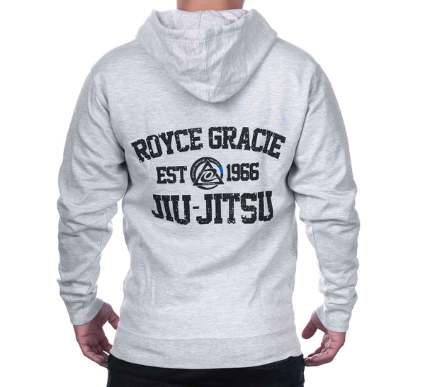 Royce Gracie Grey Zip Up Hoodie