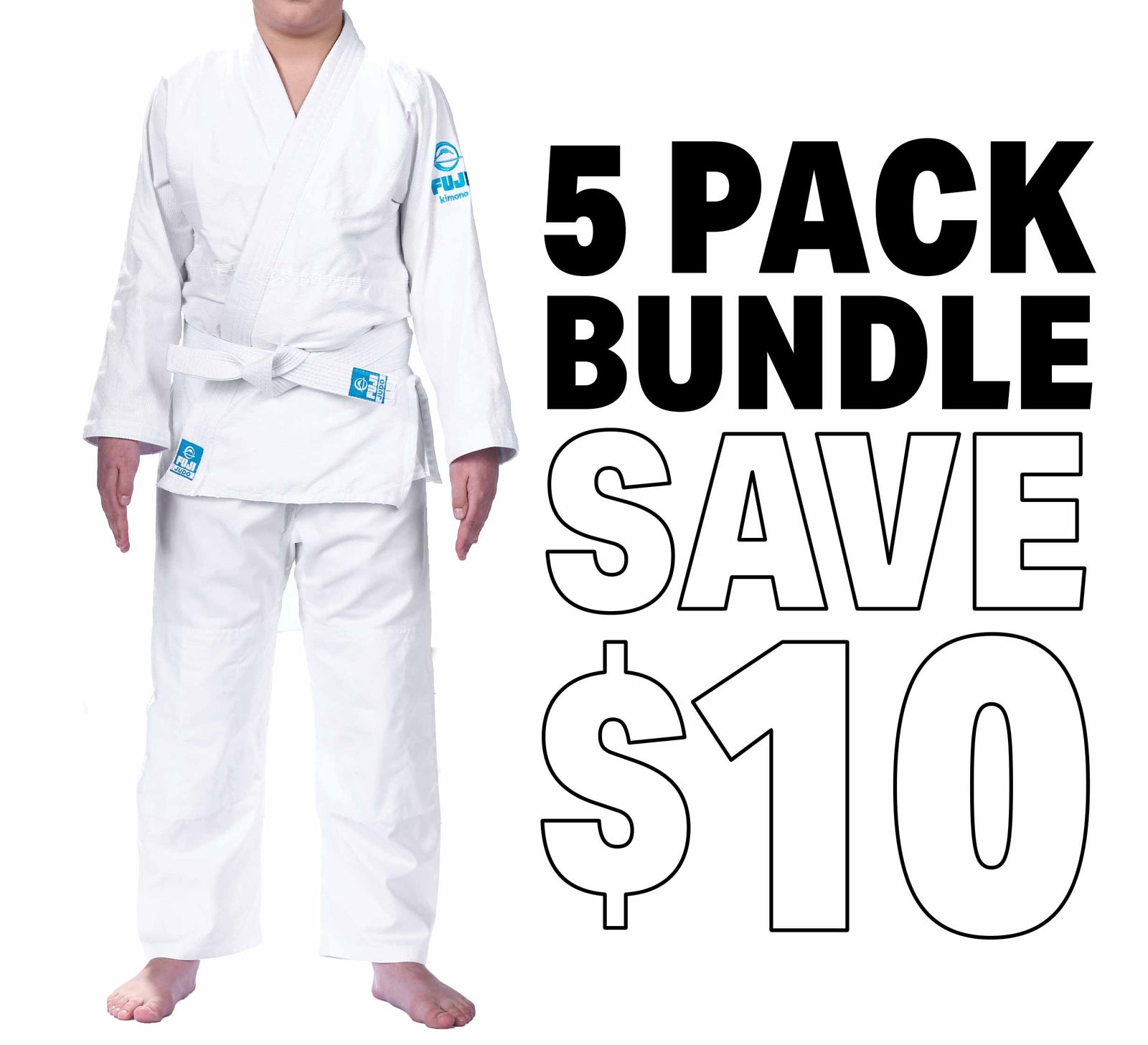 Starter Judo Kids Gi Bundle White (5 Pack)