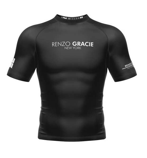 Renzo Gracie Standard Short Sleeve Rashguard - Black