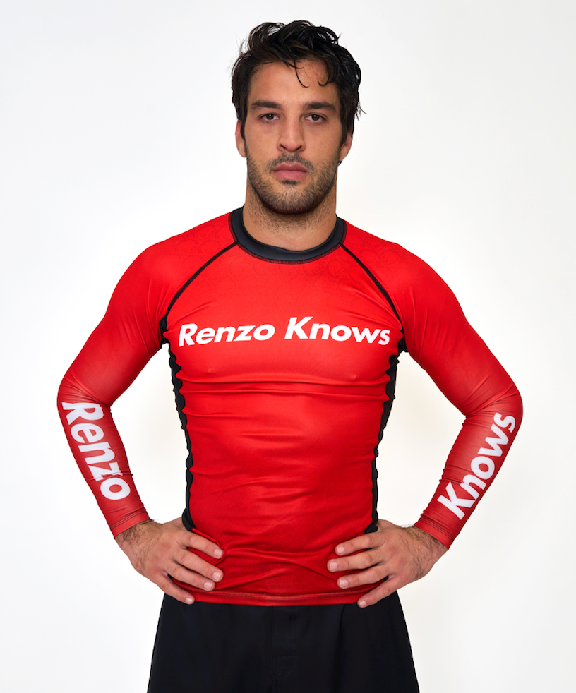 Renzo Gracie Limited Edition Renzo Knows Long Sleeve Rashguard Red