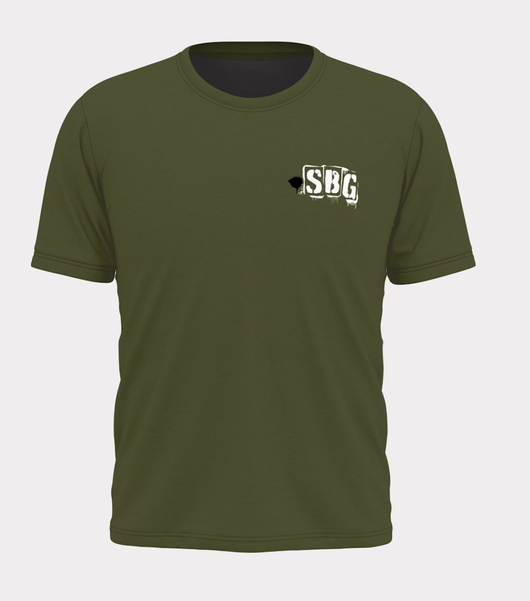 SBG Army Green Stencil Gorilla T shirt