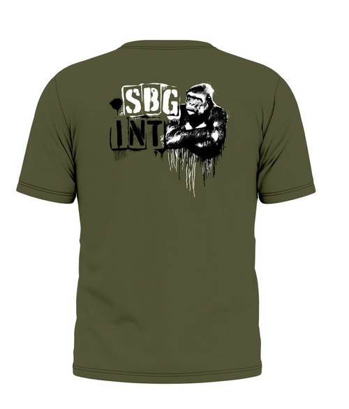 SBG Army Green Stencil Gorilla T shirt