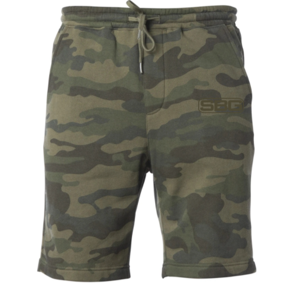 SBG Green Camo Fleece Shorts