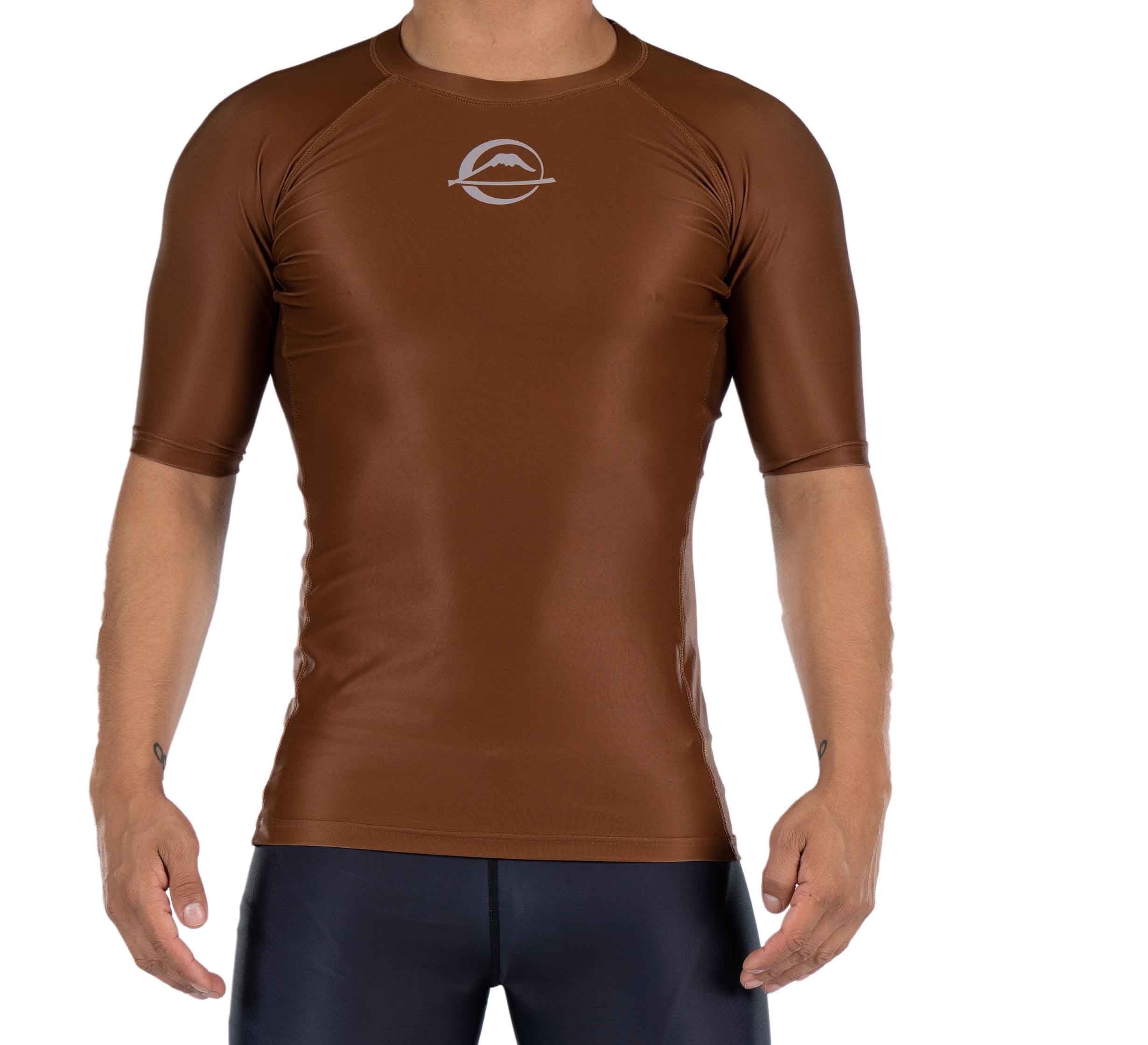 Baseline Ranked Short Sleeve Rashguard Brown