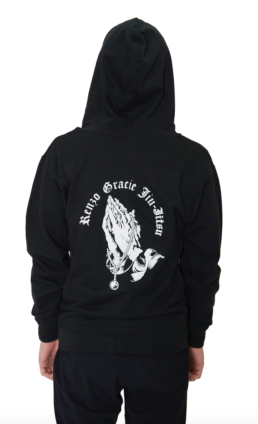 Renzo Gracie Pray for My Enemies Zip Hoodie Black