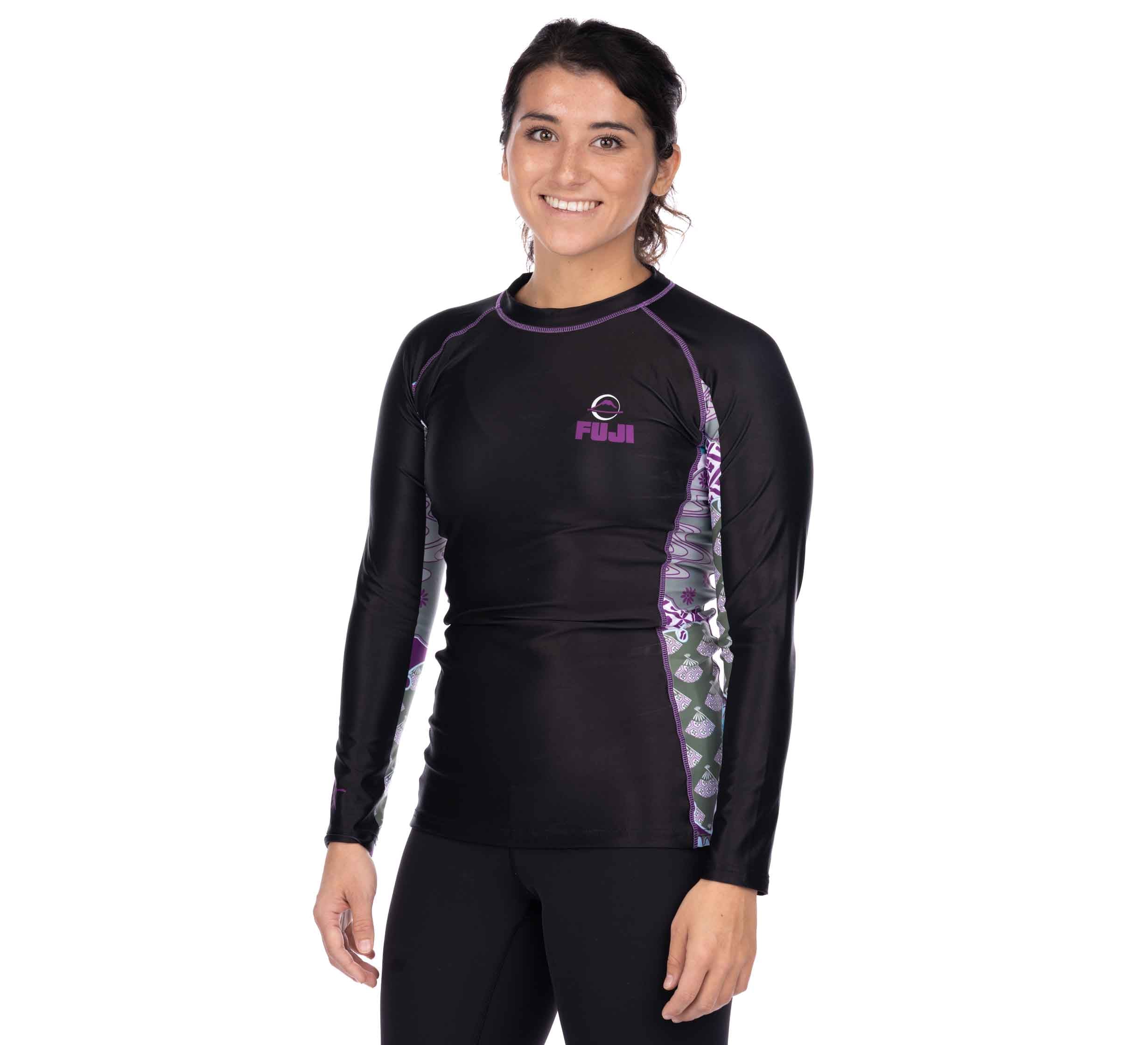 Kimono Womens Long Sleeve Rashguard Purple